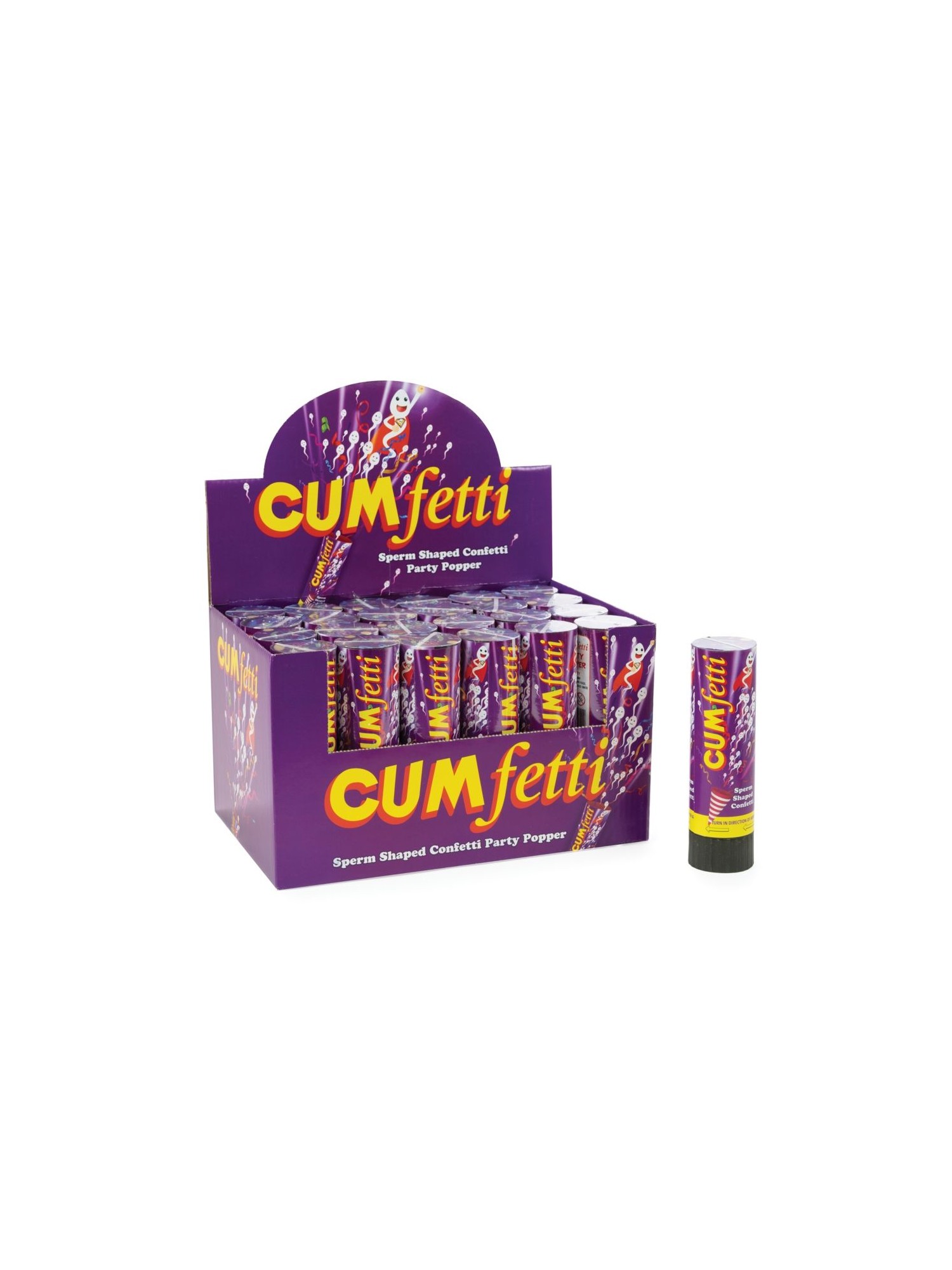 Cumfetti Sperm Shaped Confetti Party Popper
