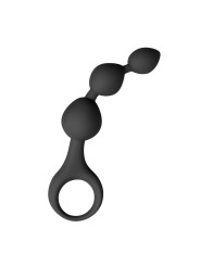 Black Silicone Anal Bead Dildo