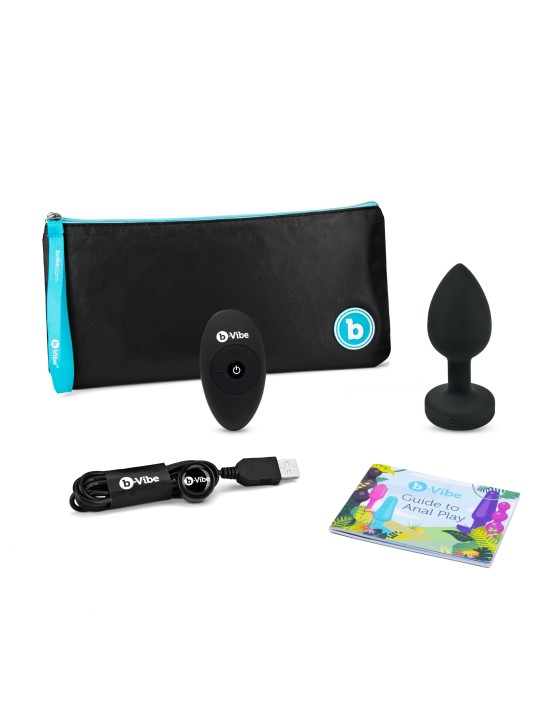 B-Vibe - Vibrating Jewel Plug M/L Black Diamond