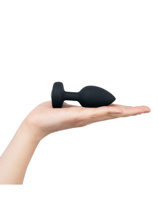 B-Vibe - Vibrating Jewel Plug M/L Black Diamond