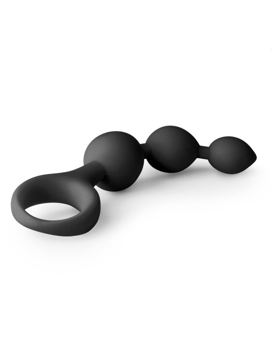 Black Silicone Anal Bead Dildo