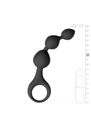 Black Silicone Anal Bead Dildo
