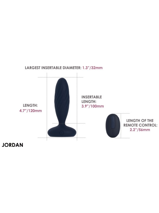SVAKOM - Jordan Stotende Butt Plug - Blauw