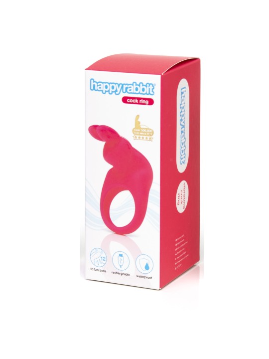 Happy Rabbit – Rabbit Cockring – Oplaadbaar Vibrerend – Roze