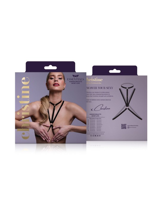 Strappy Harness Bralette Secret Love- black