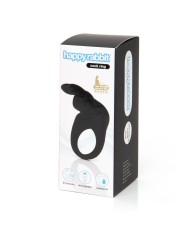 Happy Rabbit - Oplaadbare Vibrerende Rabbit Cock Ring Zwart