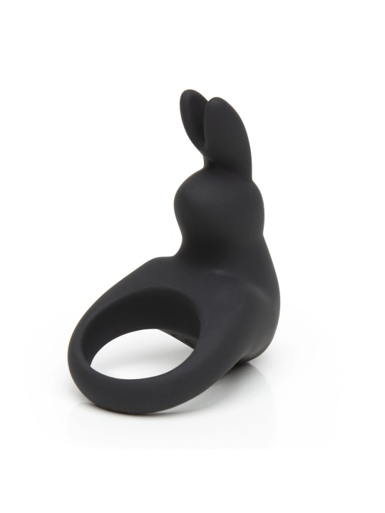 Happy Rabbit - Oplaadbare Vibrerende Rabbit Cock Ring Zwart
