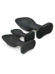 Siliconen buttplugsetje - zwart