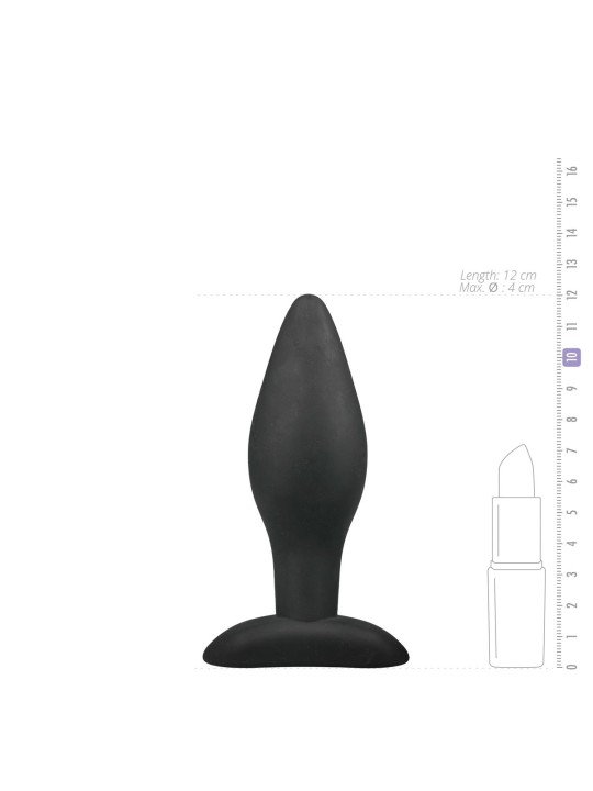 Medium Zwarte Siliconen Buttplug