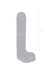 Glas - Realistic Ribbed Glass G-Spot Dildo with Balls