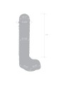 Glas - Realistic Ribbed Glass G-Spot Dildo with Balls