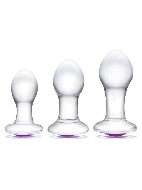 Glas - Bling Bling Glass 3 pc Anal Training Kit