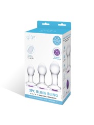 Glas - Bling Bling Glass 3 pc Anal Training Kit
