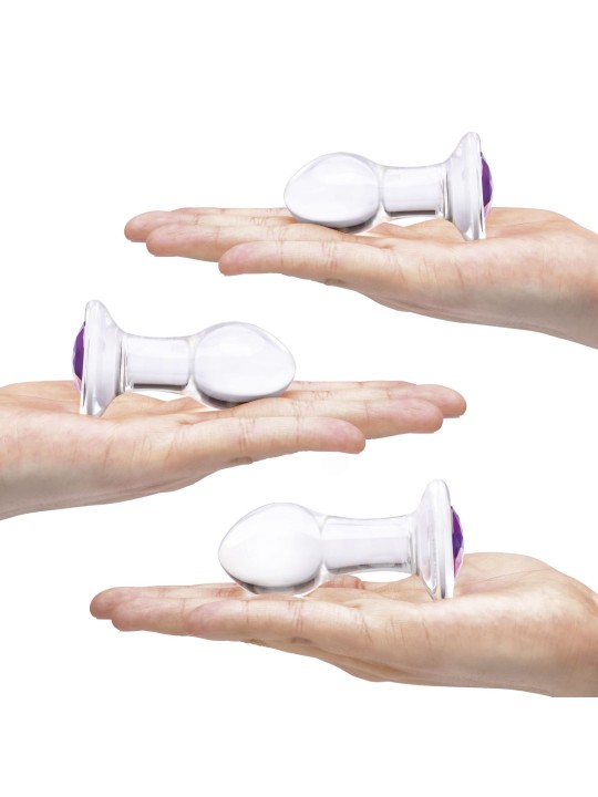 Glas - Bling Bling Glass 3 pc Anal Training Kit