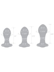 Glas - Bling Bling Glass 3 pc Anal Training Kit