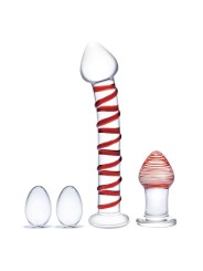 Glas - Mr. Swirly 4 pc Set with Glass Kegel Balls & Butt Plu