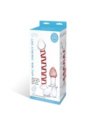 Glas - Mr. Swirly 4 pc Set with Glass Kegel Balls & Butt Plu