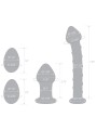 Glas - Mr. Swirly 4 pc Set with Glass Kegel Balls & Butt Plu