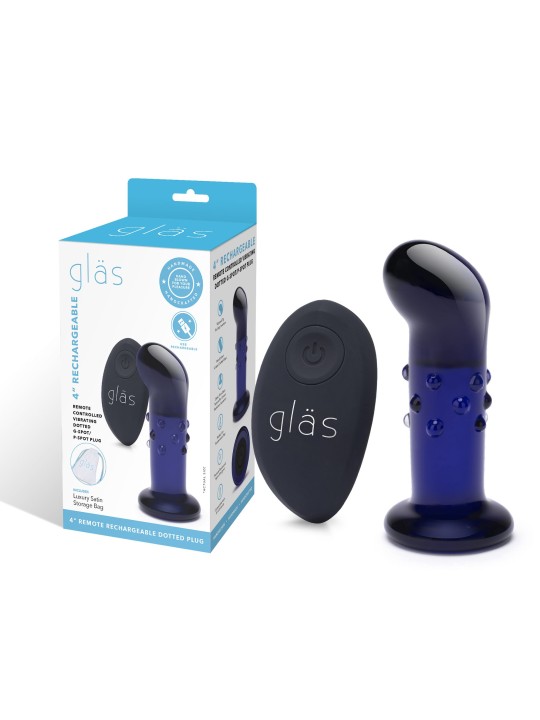 Glas - Rechargeable Remote Controlled Vibrating Dotted  G-Sp