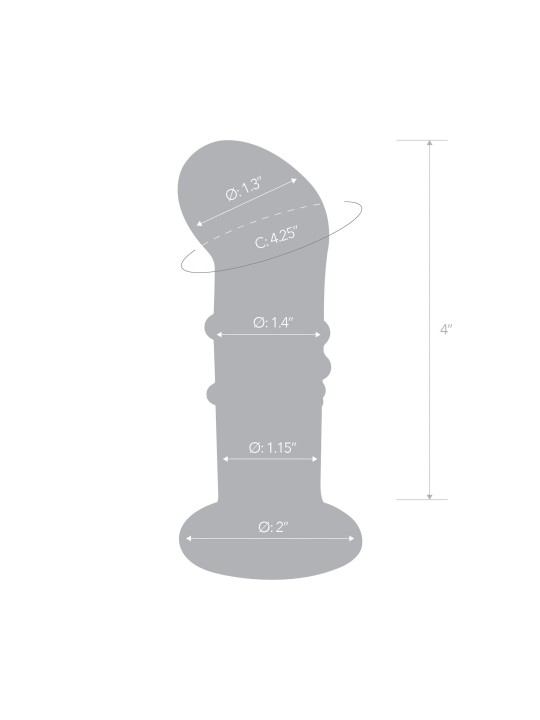 Glas - Rechargeable Remote Controlled Vibrating Dotted  G-Sp