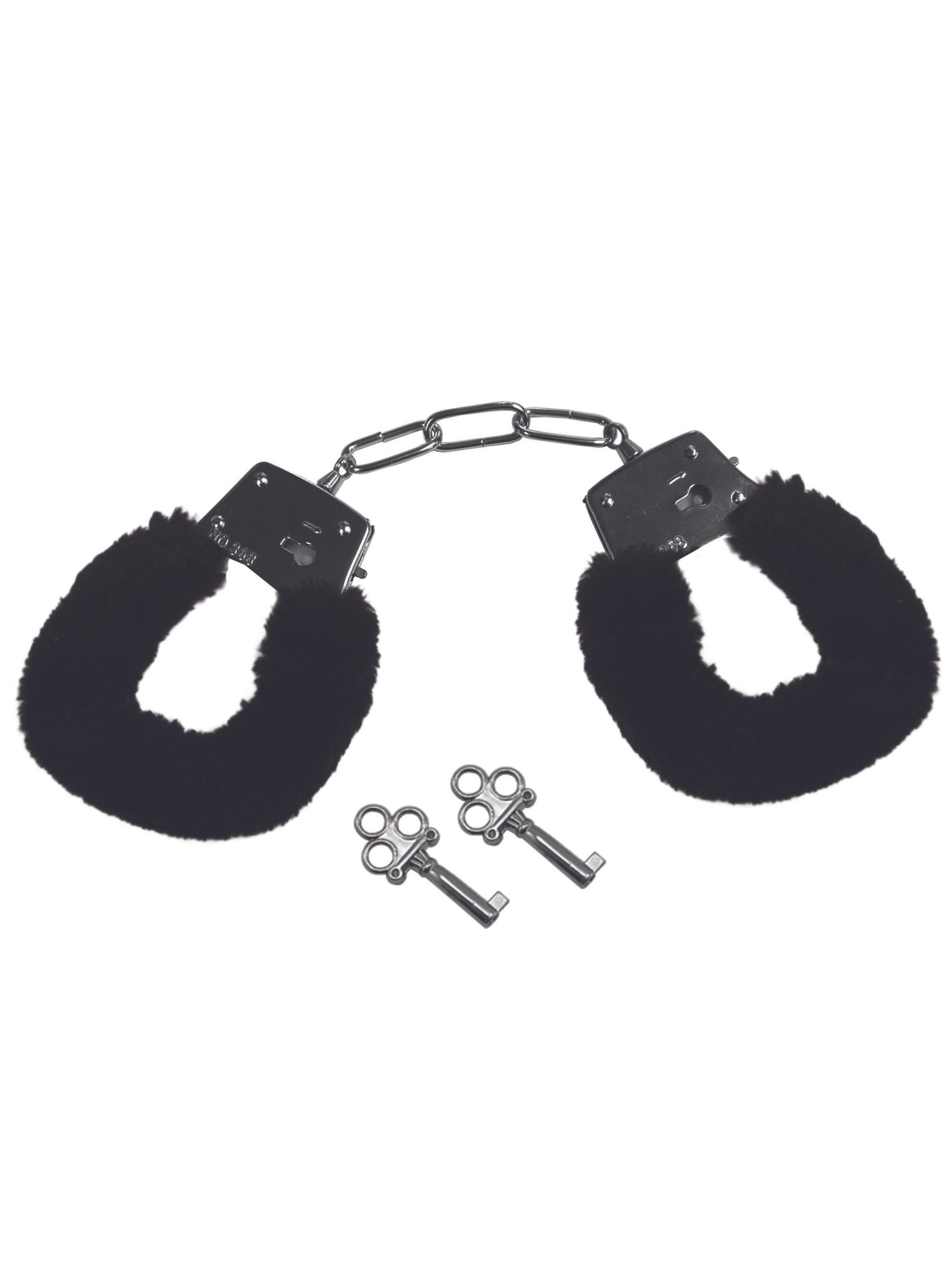 Sportsheets - Sex & Mischief Furry Handcuffs Black
