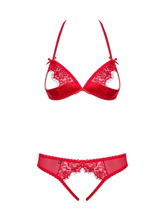 Obsessive - 870-sec-3 Tweedelige Set - Rood