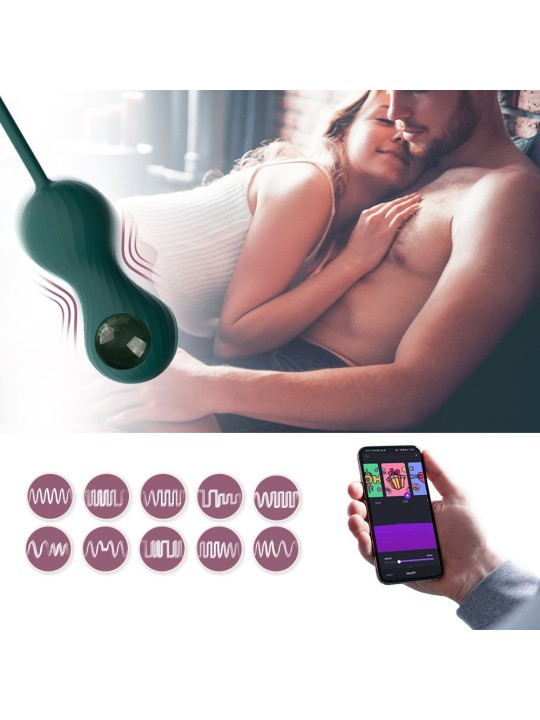 Magic Motion - Duo Smart Kegel Vibrator with Weights - Green