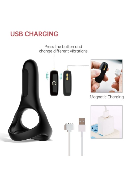 Magic Motion - Rise Smart Vibrerende Cockring - Black