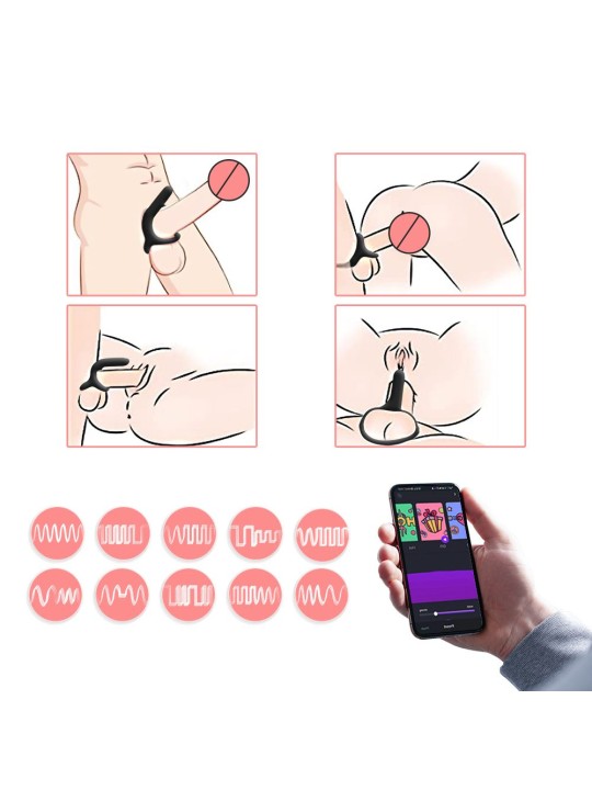 Magic Motion - Rise Smart Vibrerende Cockring - Black