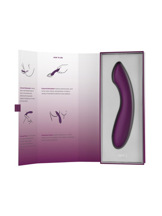 SVAKOM - AMY 2 G-Spot & Clitorale Vibrator - Paars
