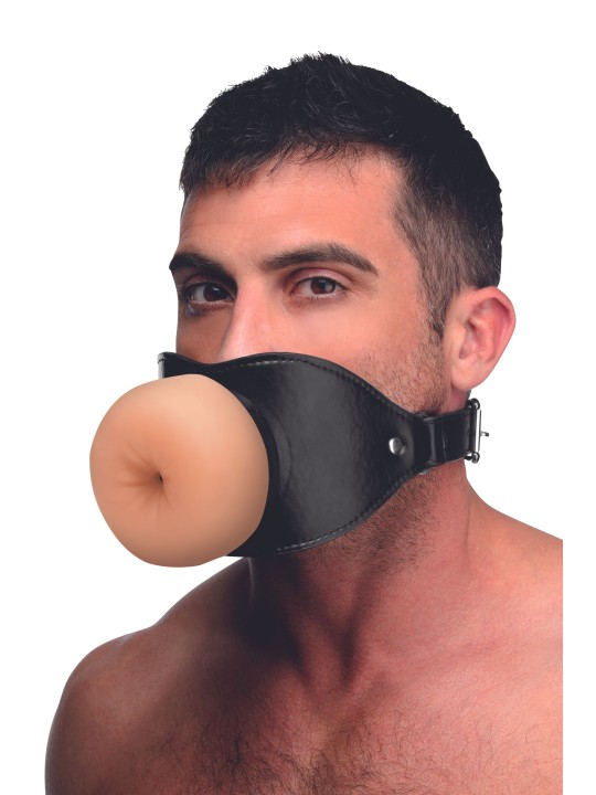 XR Brands - Ass Face Mouth Gag - Beige