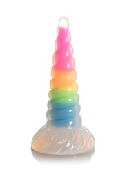XR Brands - Lichtgevende Regenboog Siliconen Dildo