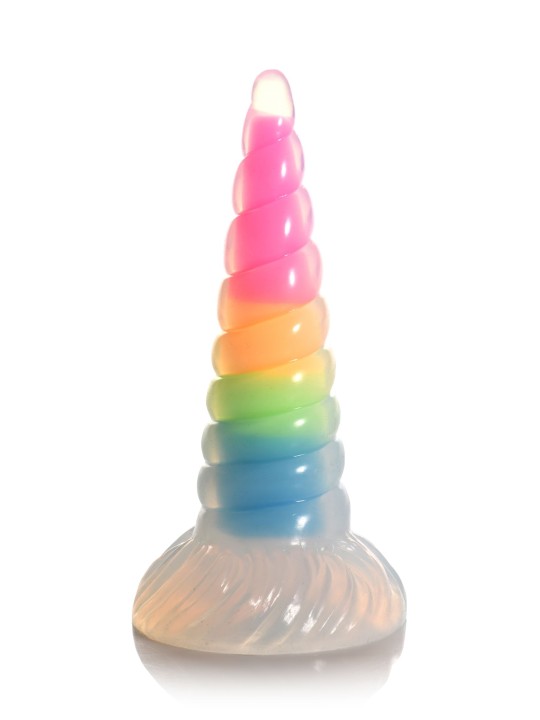 XR Brands - Lichtgevende Regenboog Siliconen Dildo