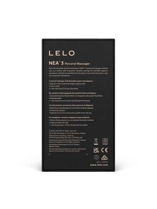LELO - Nea 3 Personal Massager - Pitch Black