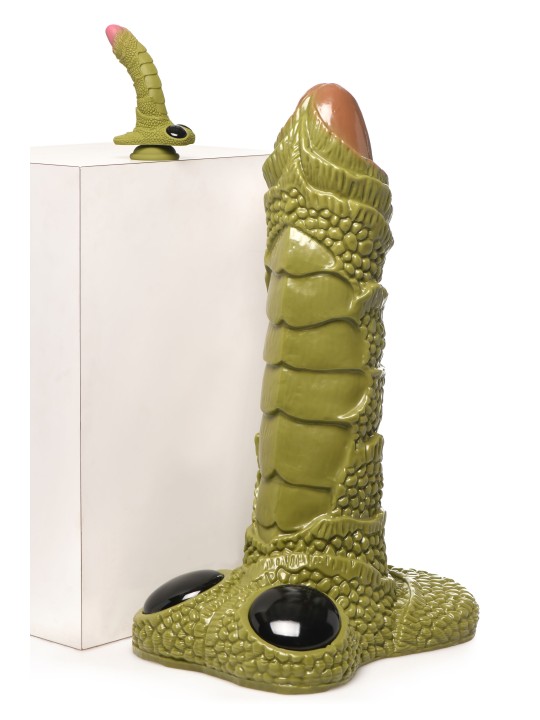 XR Brands - Giant Scaly Swamp Monster Dildo - Green