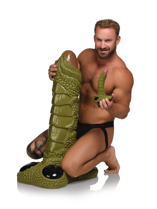 XR Brands - Giant Scaly Swamp Monster Dildo - Green