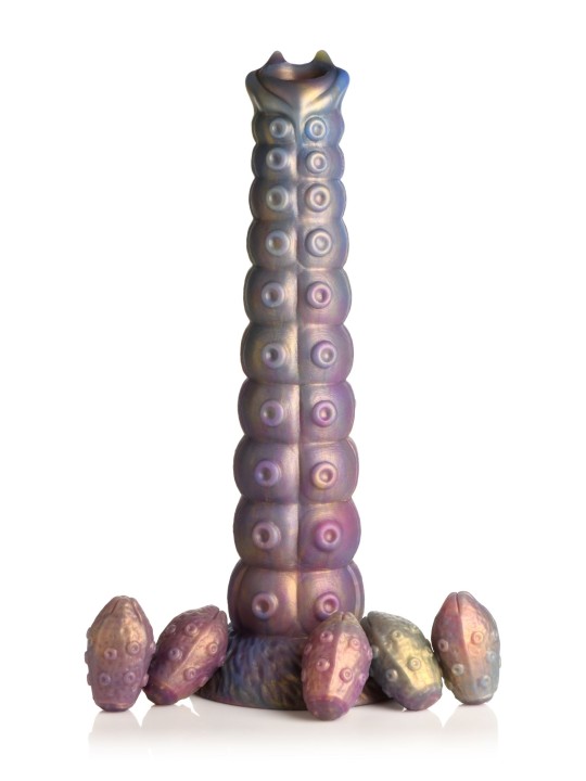 Creature Cocks - Deep Invader Tentacle Ovipositor Silicone Dildo with Eggs