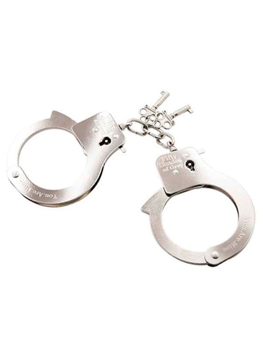 Fifty Shades of Grey – YOU ARE MINE Handcuffs – Silver Metal