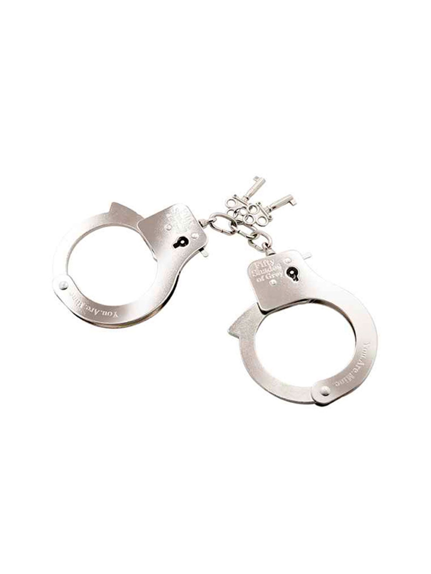 Fifty Shades of Grey – YOU ARE MINE Handcuffs – Silver Metal