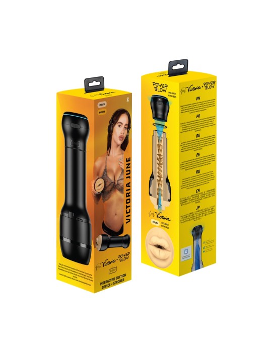 Kiiroo - PowerBlow & Feel Victoria June Mondmasturbator Combo - Zwart