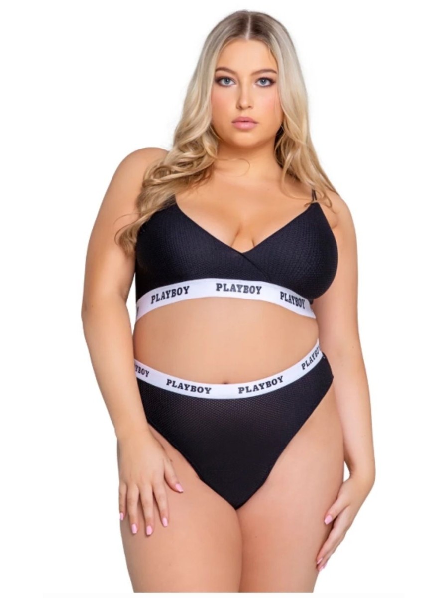 Playboy Lingerie - Lifestyle 2-Piece Set Curvy - Black