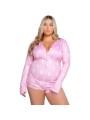 Playboy Lingerie - Slumber Bunny Curvy Onesie - Pink