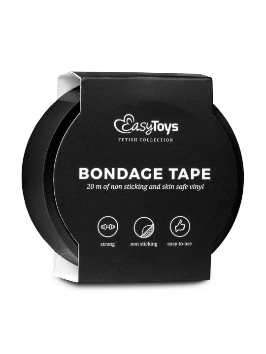 Zwarte bondagetape - 20m