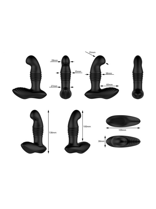 Nexus- Thrust Remote Control Thrusting Prostate Massager- Black