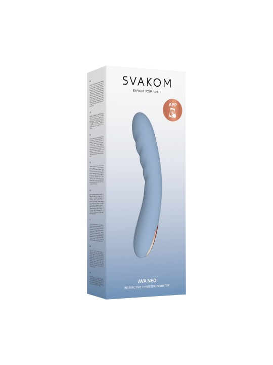 SVAKOM - Ava Neo Interactive Thrusting Vibrator - blue