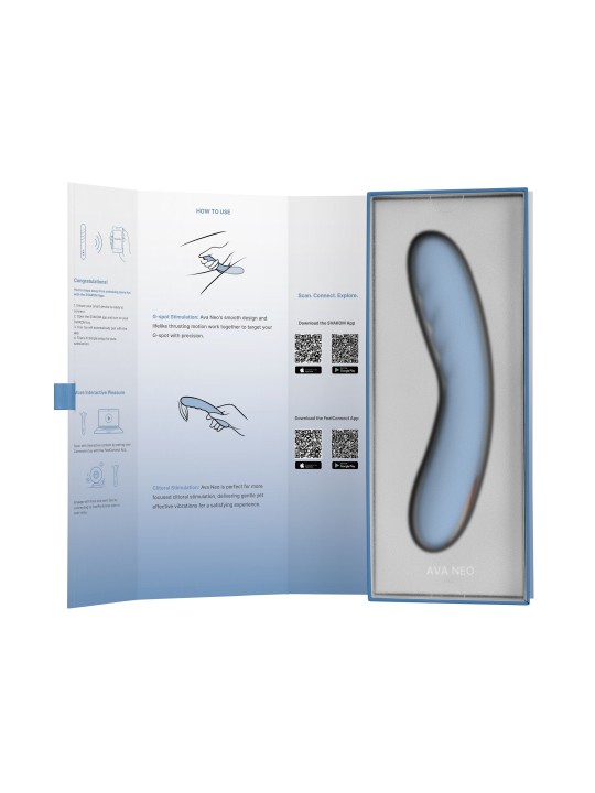 SVAKOM - Ava Neo Interactive Thrusting Vibrator - blue
