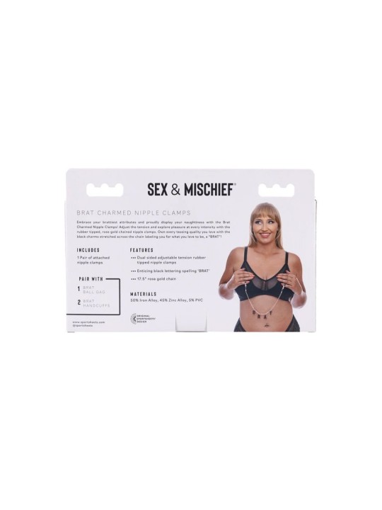 Sportsheets - Sex & Mischief Brat Charmed Nipple Clamps