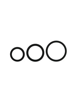 Cockring set - drie maten - zwart