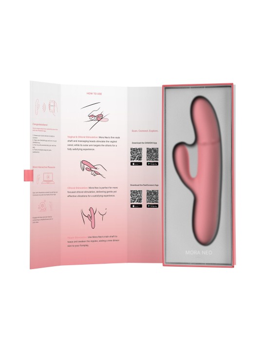 SVAKOM - Mora Neo Interactive Thrusting Vibrator - Peach