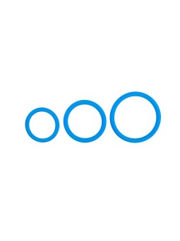 Cockring set - drie maten - blauw